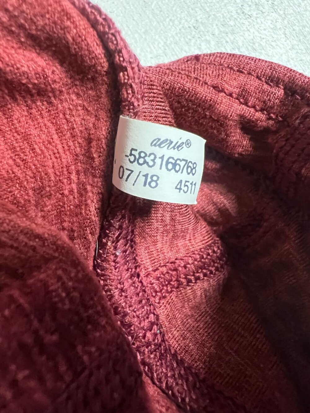 Aerie Chill Play Move Jogger Leggings Burgundy Heathered Size M Pockets - Picture 7 of 8